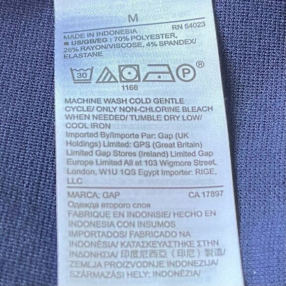 Gap Navy Blue With White Polka Dot Dress   Size M   EUC - Picture 4 of 4